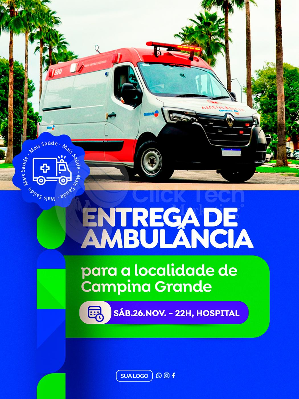 Prefeitura entrega de ambulância