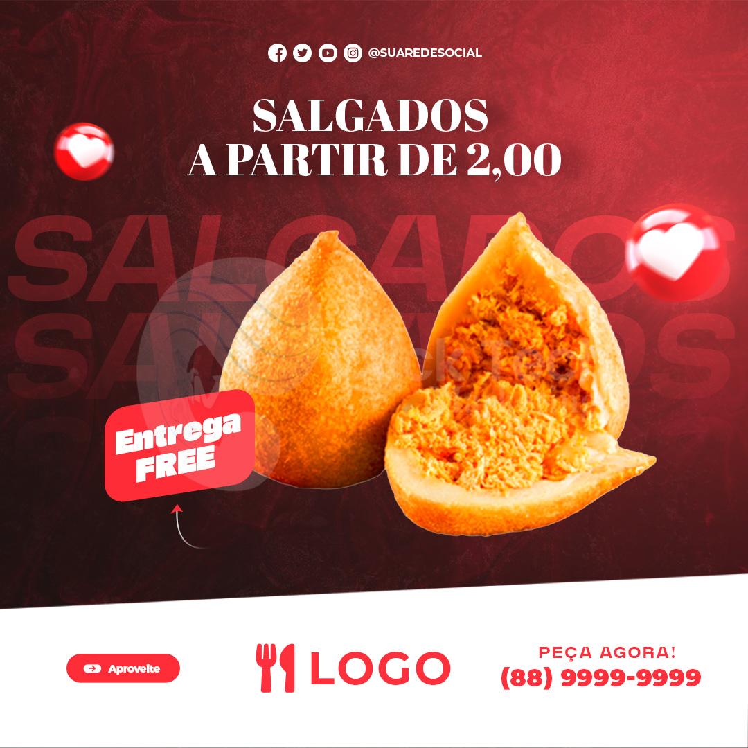 Salgados a partir de 2,00