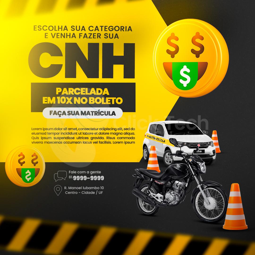 Escolha sua categoria e venha fazer uma CNH