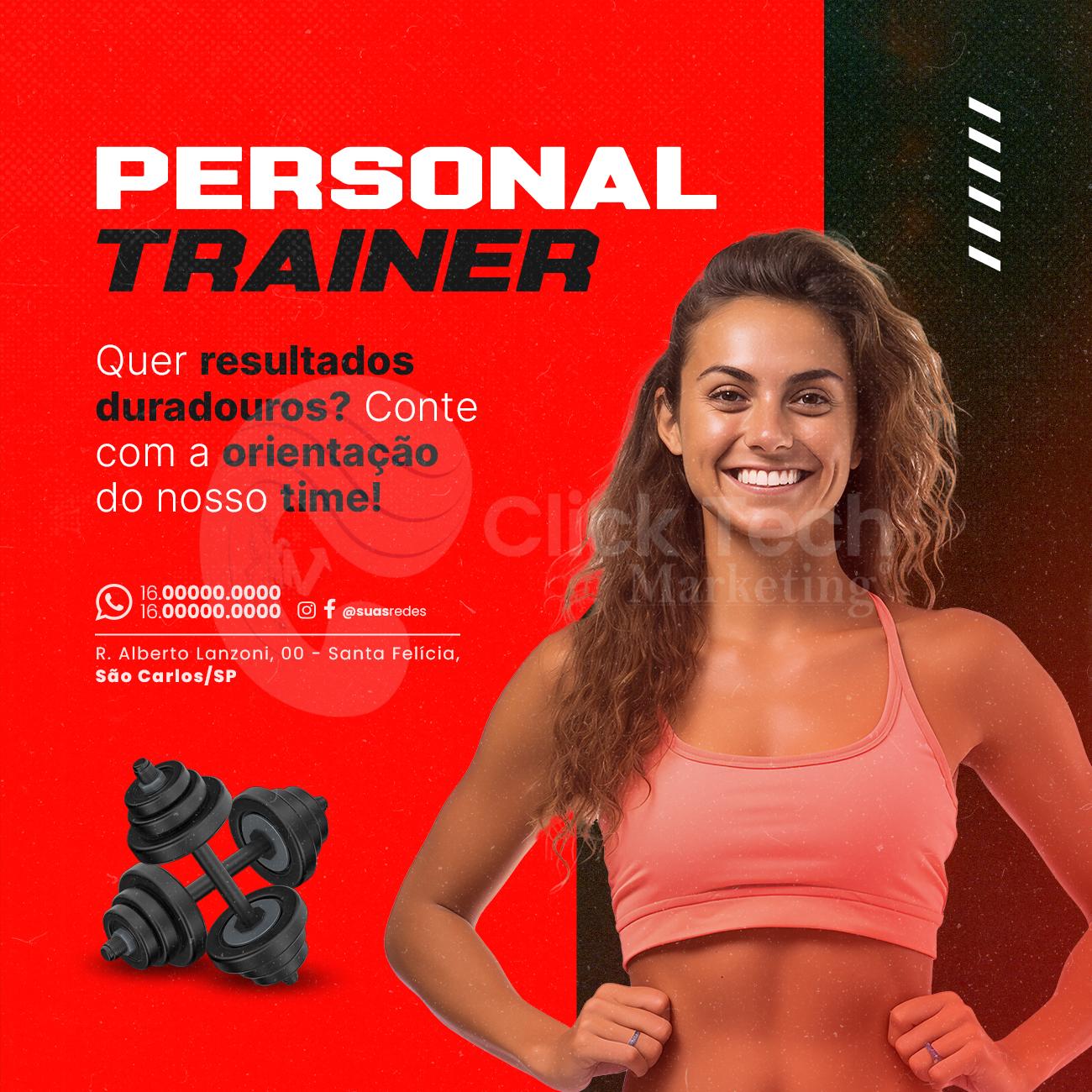 Personal trainer quer resultados
