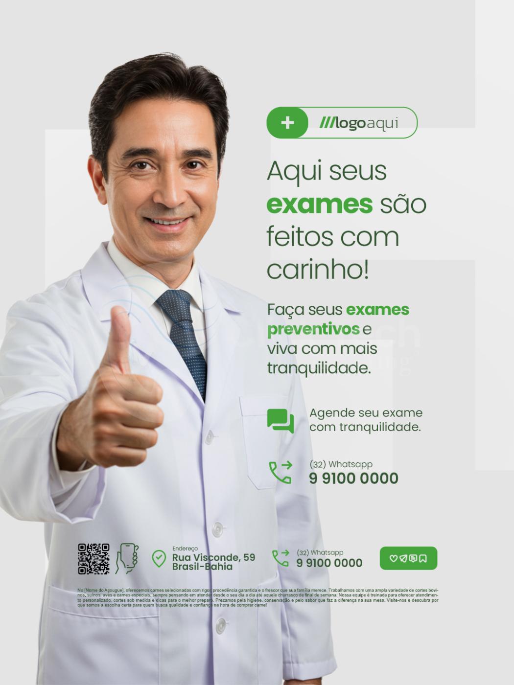 Aqui seus exames são feitos com cainho