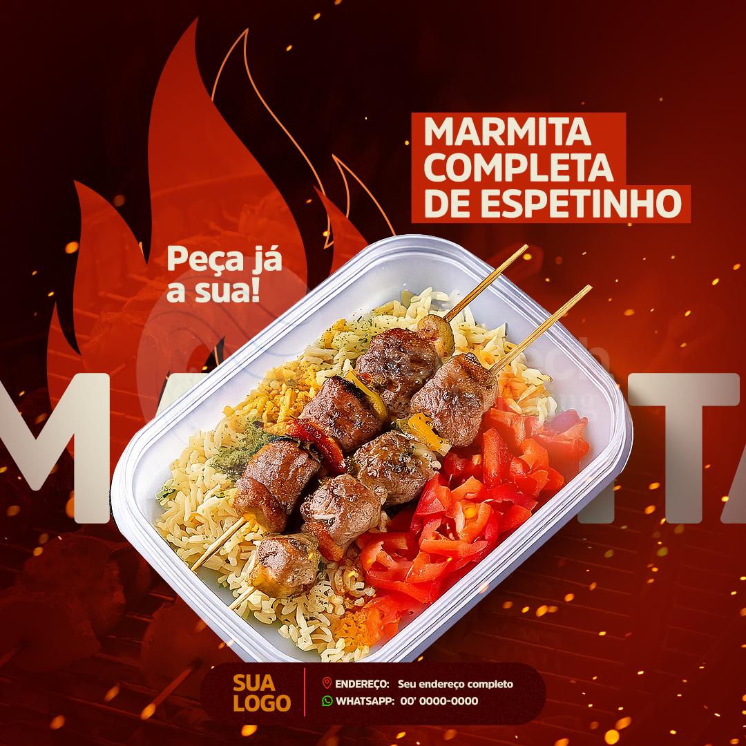 Marmita completa de espetinho