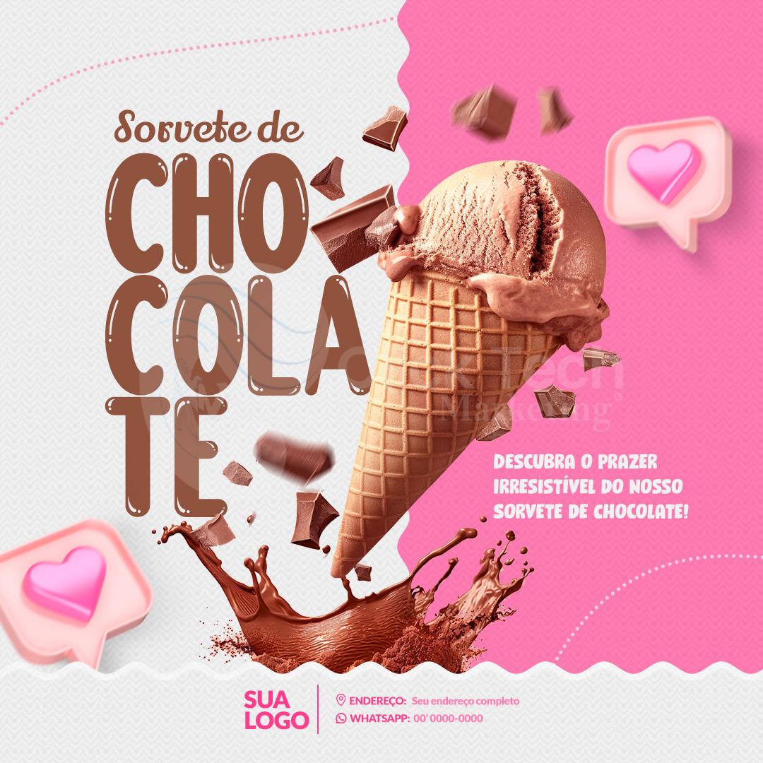 Sorvete de chocolate
