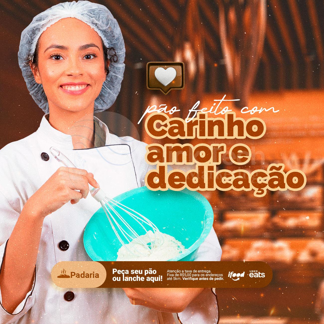 Pão feito com carinho amor e dedicação
