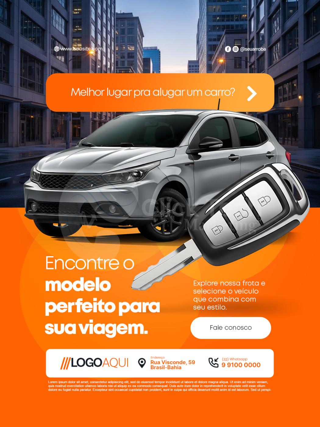 Melhor lugar para alugar um carro