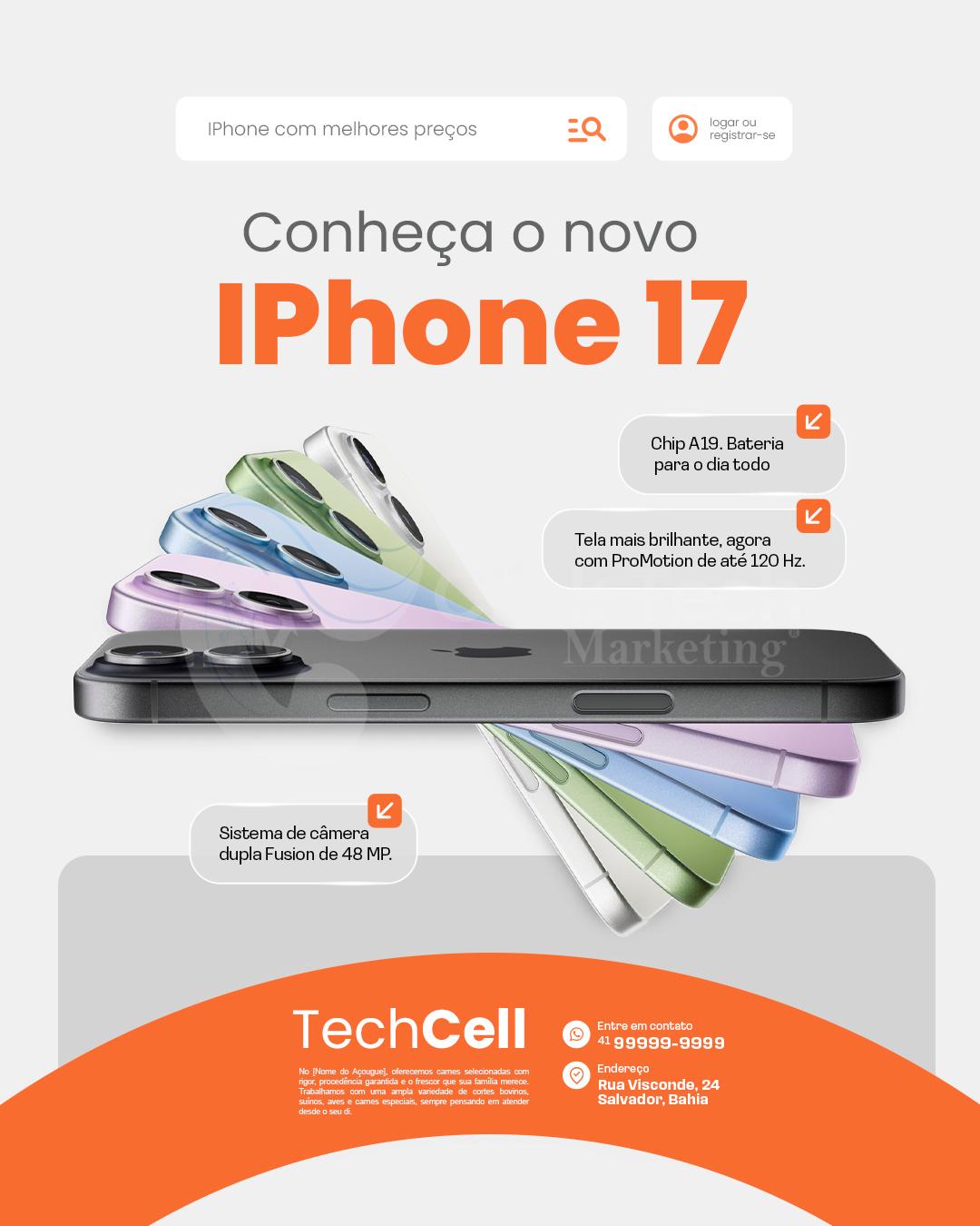 Conheça o novo iphone 17