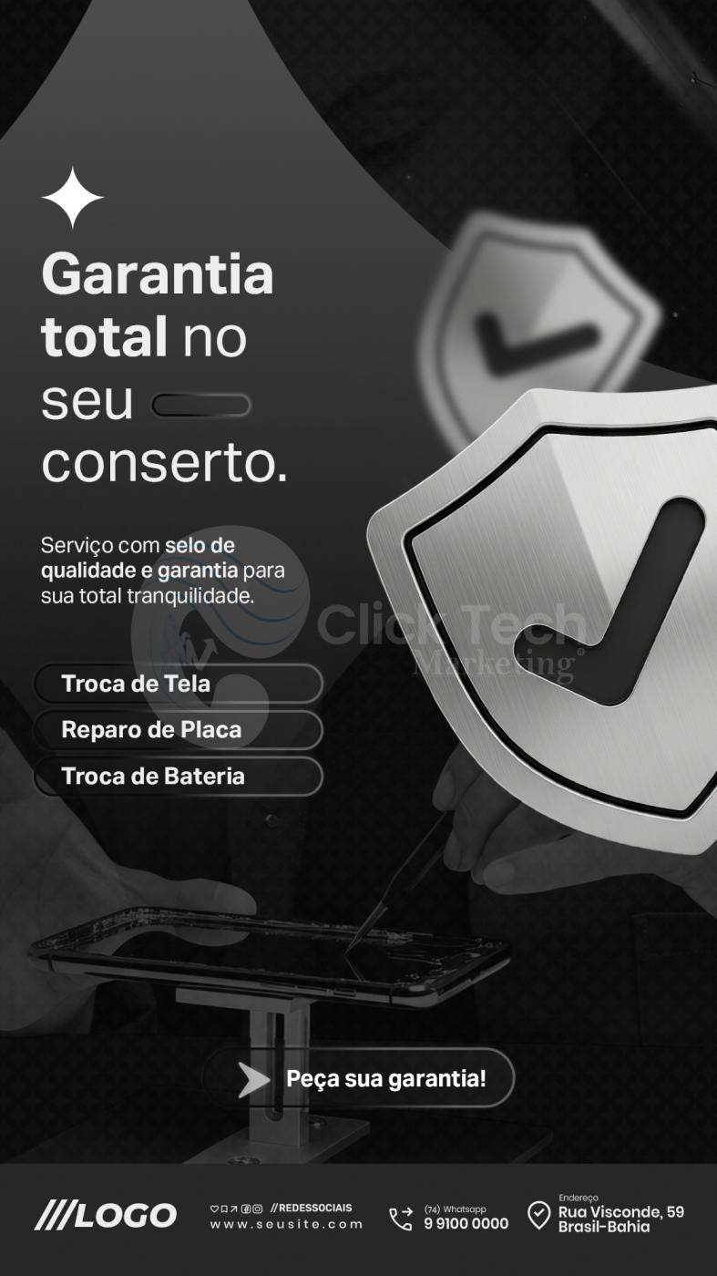 Garantia total no seu conserto