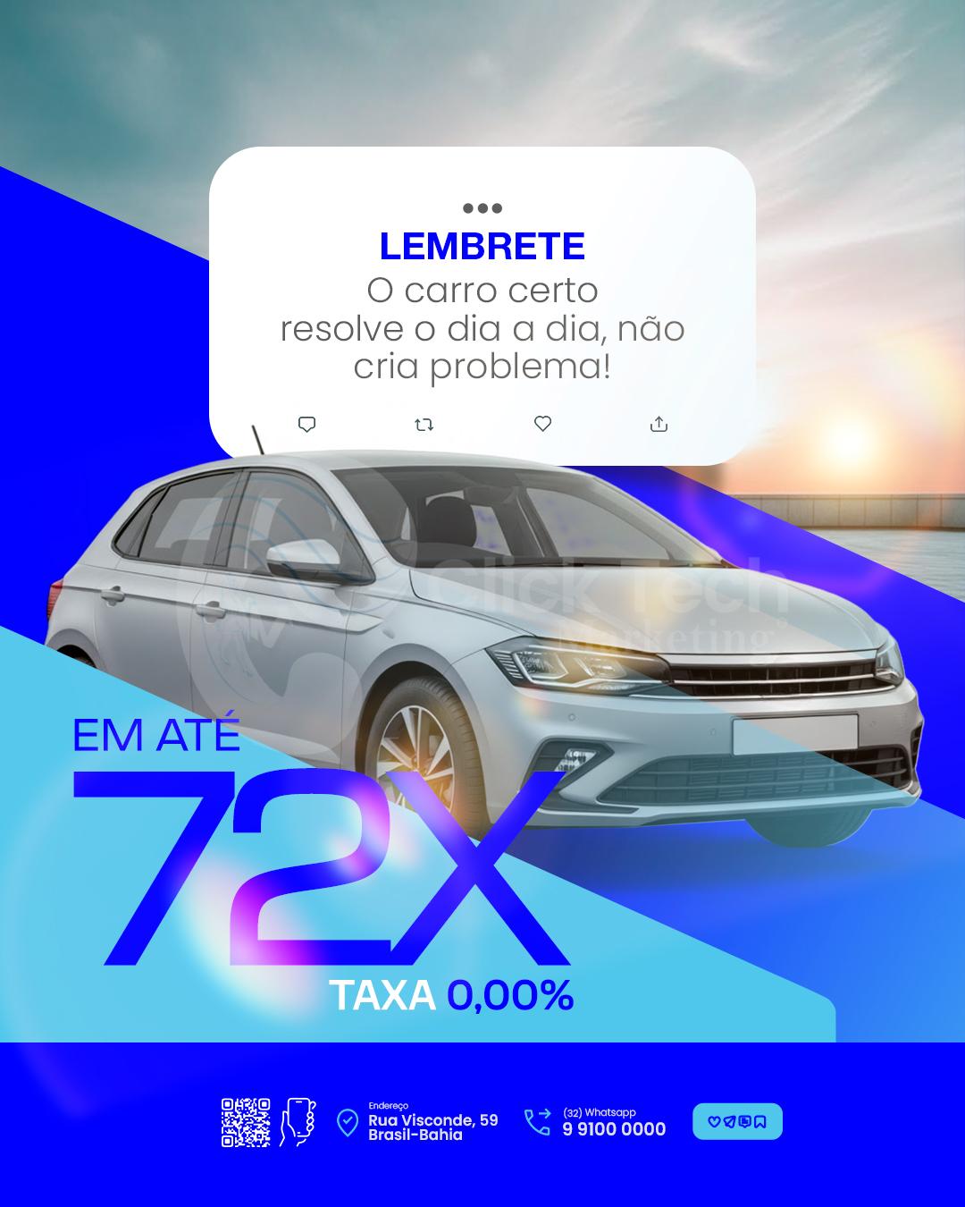 Lembrete o carro certo resolve o dia a dia