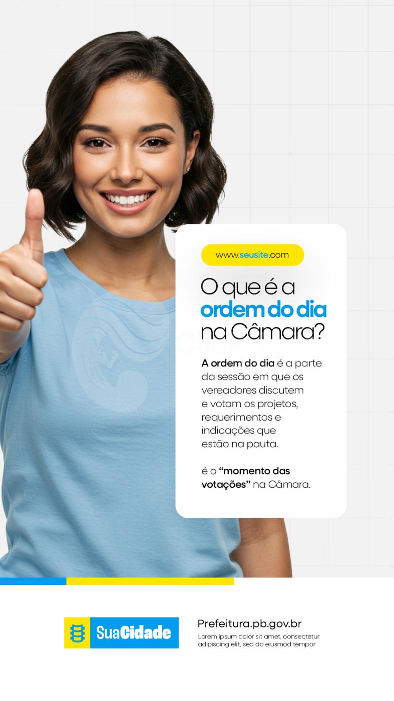 O que é a ordem do dia na câmara