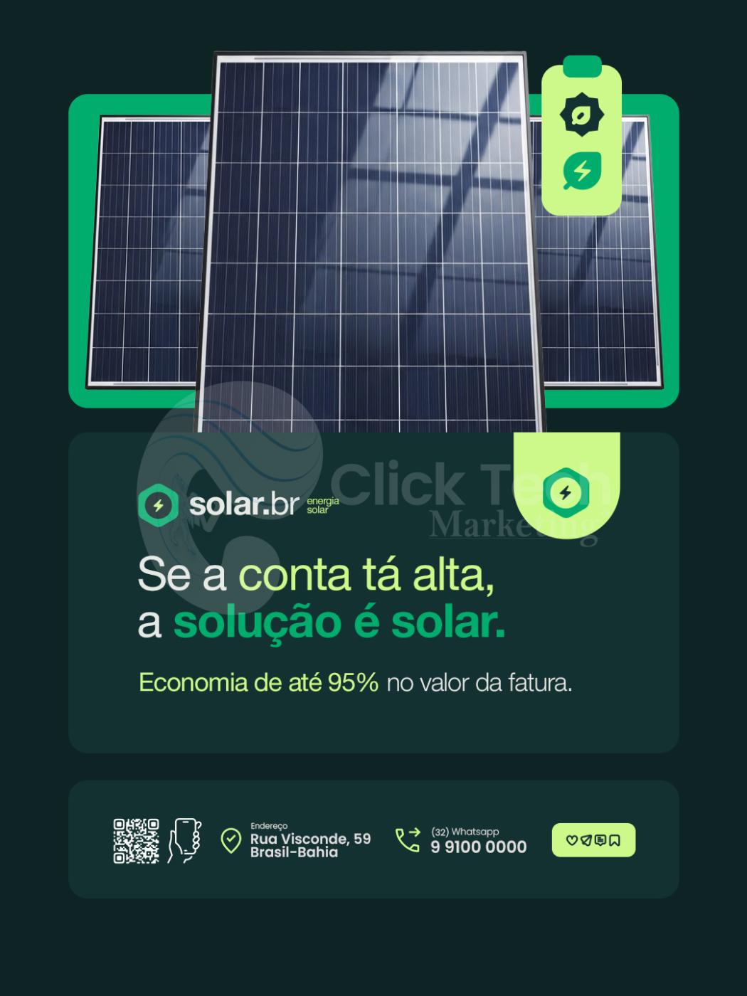Se a conta tá alta a solução é solar