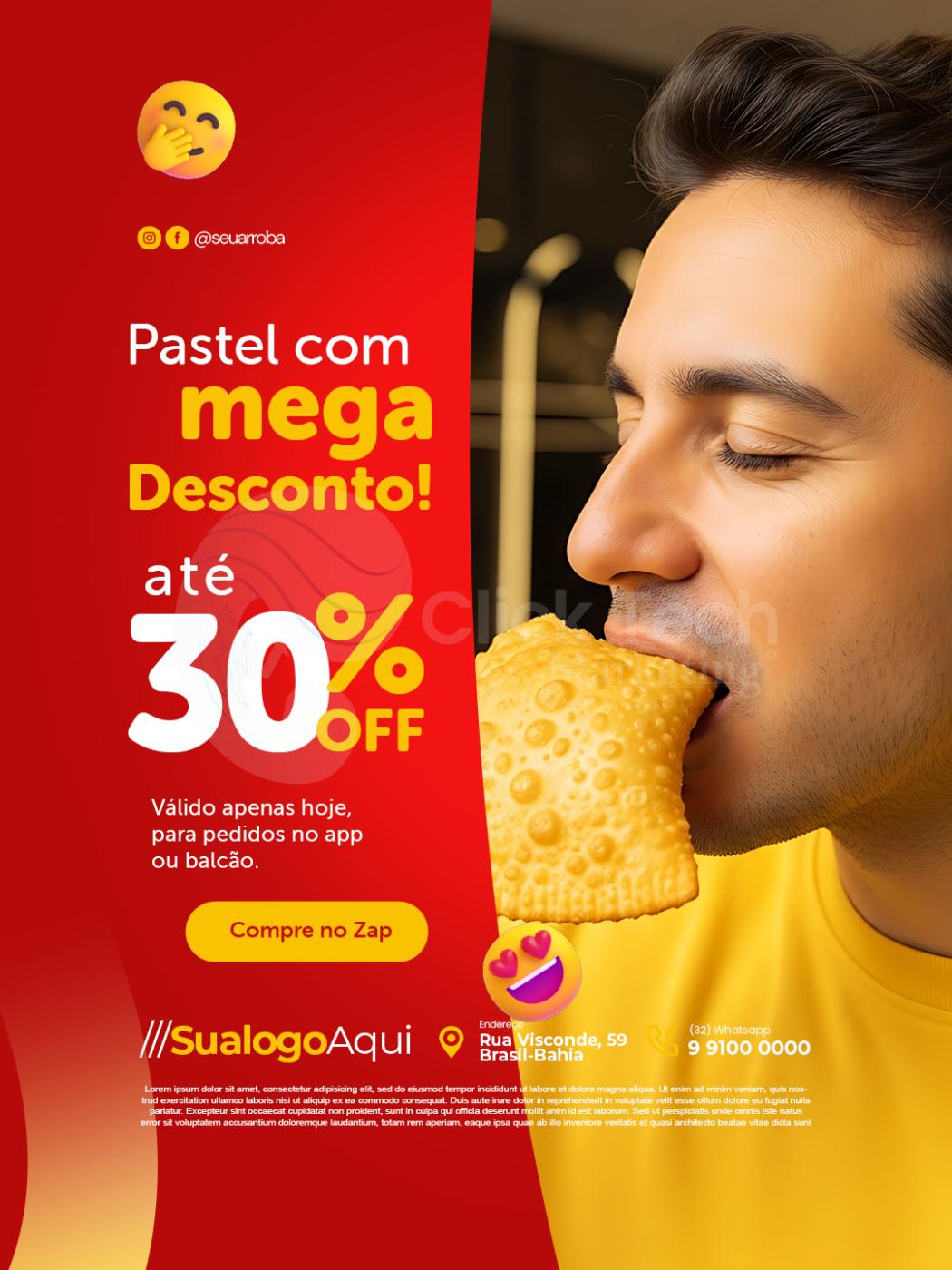 Pastel com mega desconto