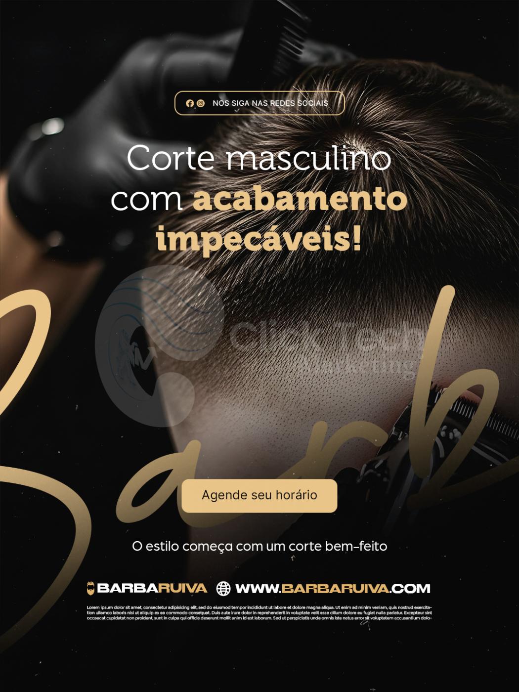 Corte masculino com acabamento impecáveis