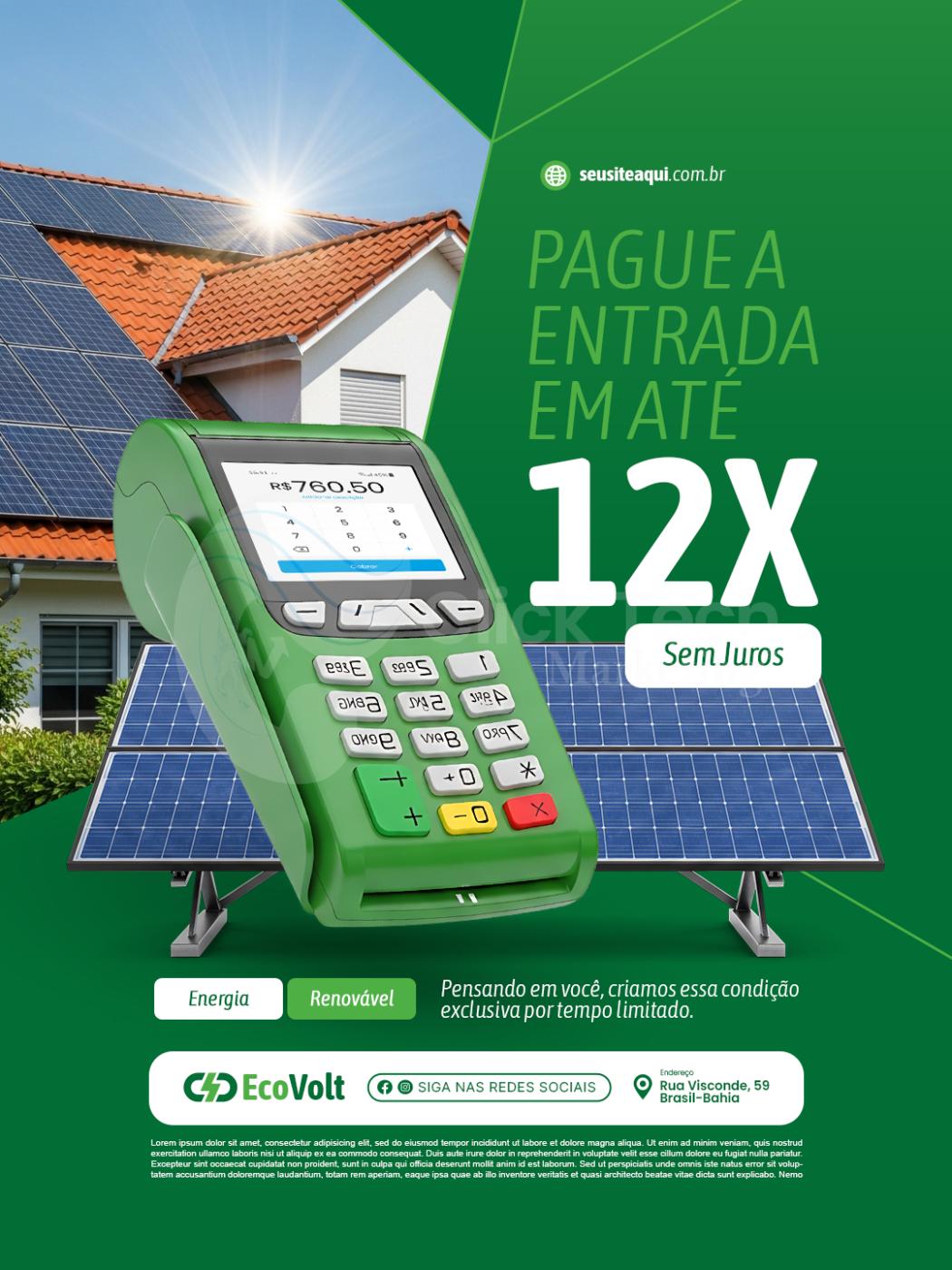 Pague a entrada em até 12x