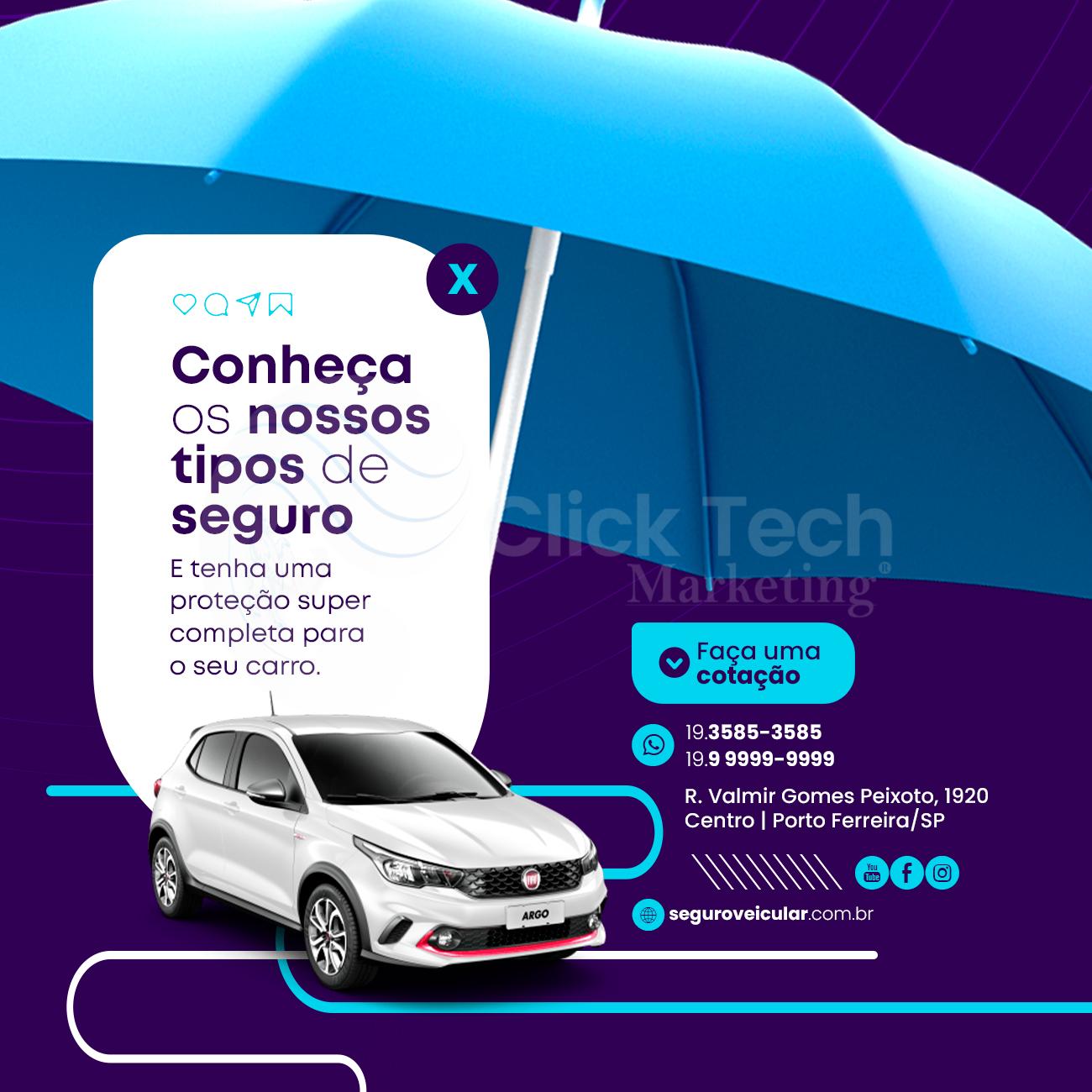 Conheça os nossos tipos de seguro