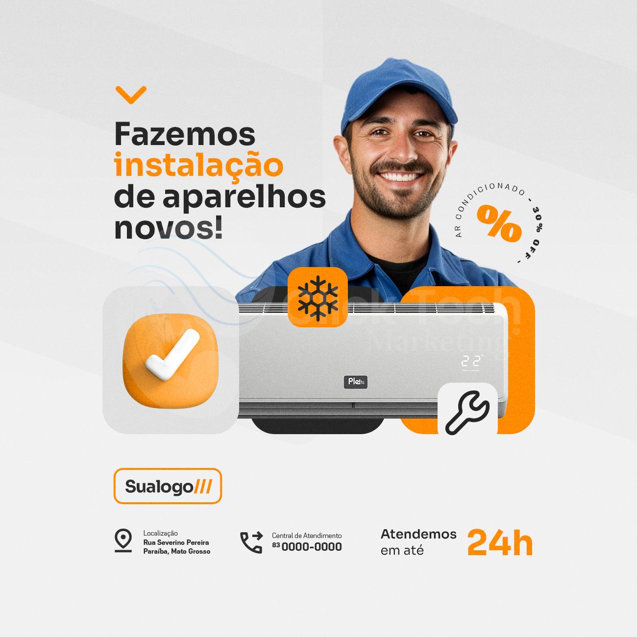 Fazemos instalação de aparelhos novos