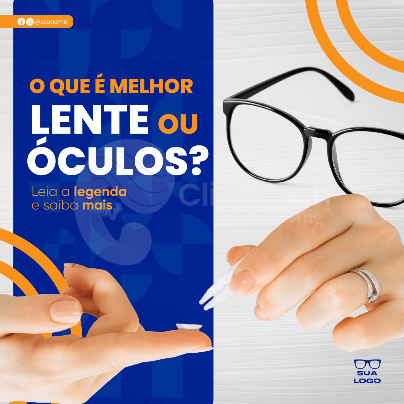 O que é melhor lente ou óculos