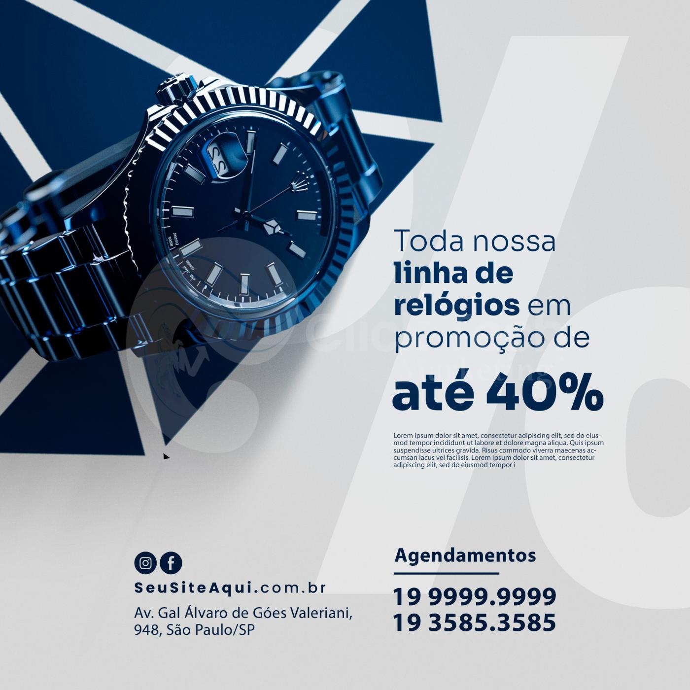 Toda nossa linha de relógios