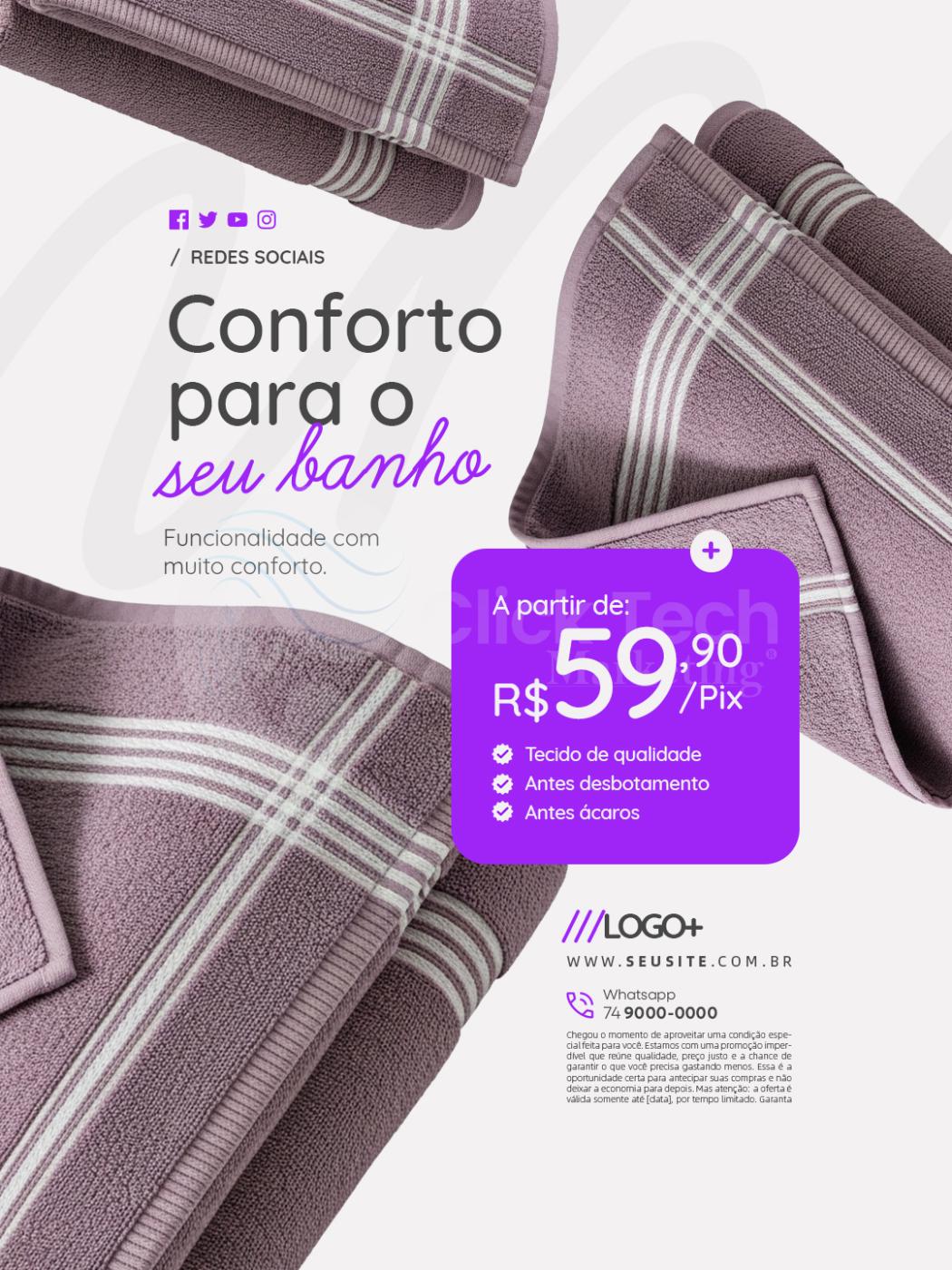 Conforto para seu banho
