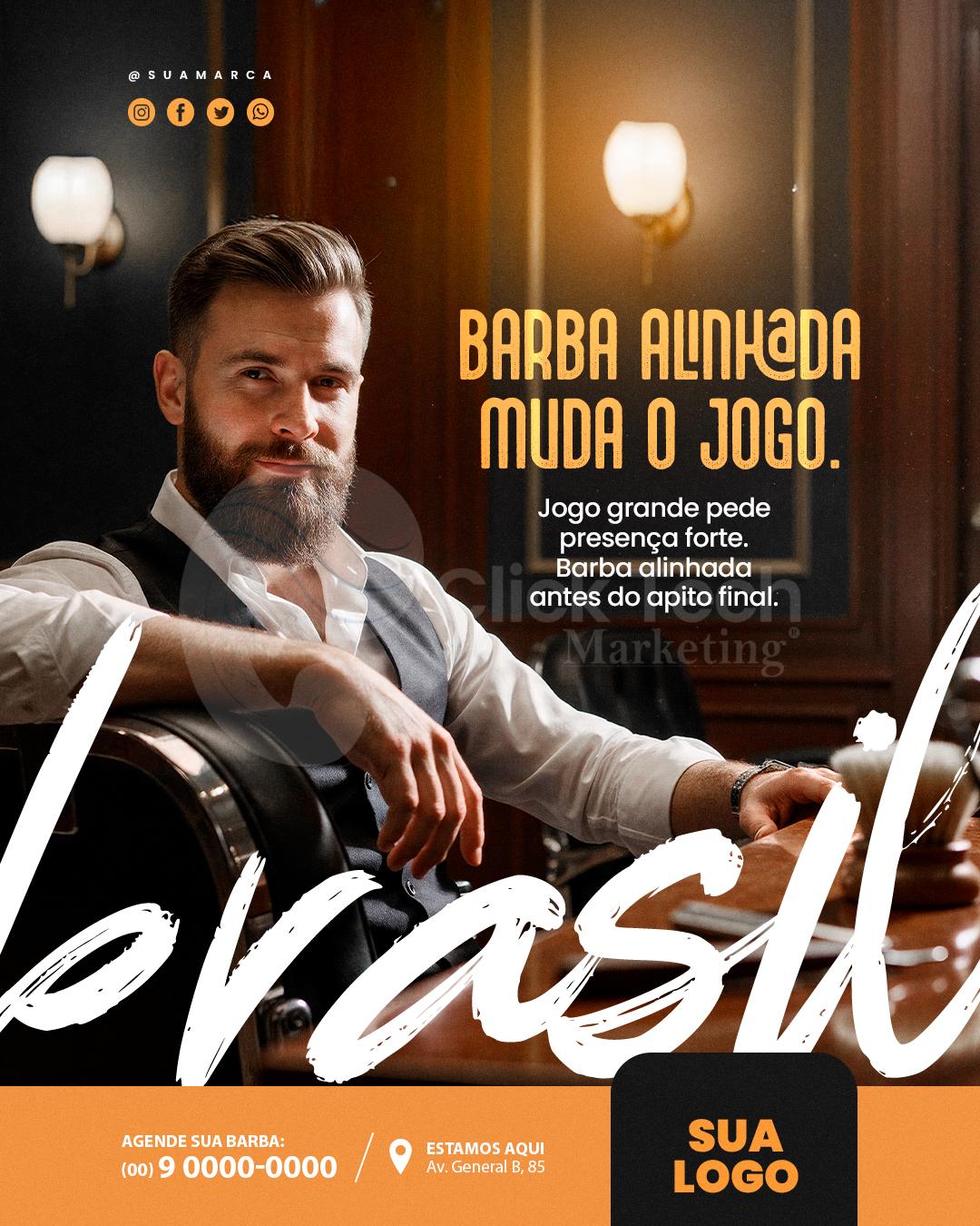 Barba alinhada