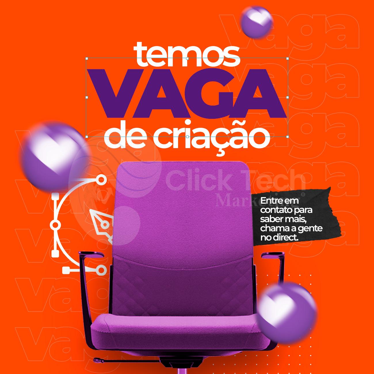 Temos vagas de criação