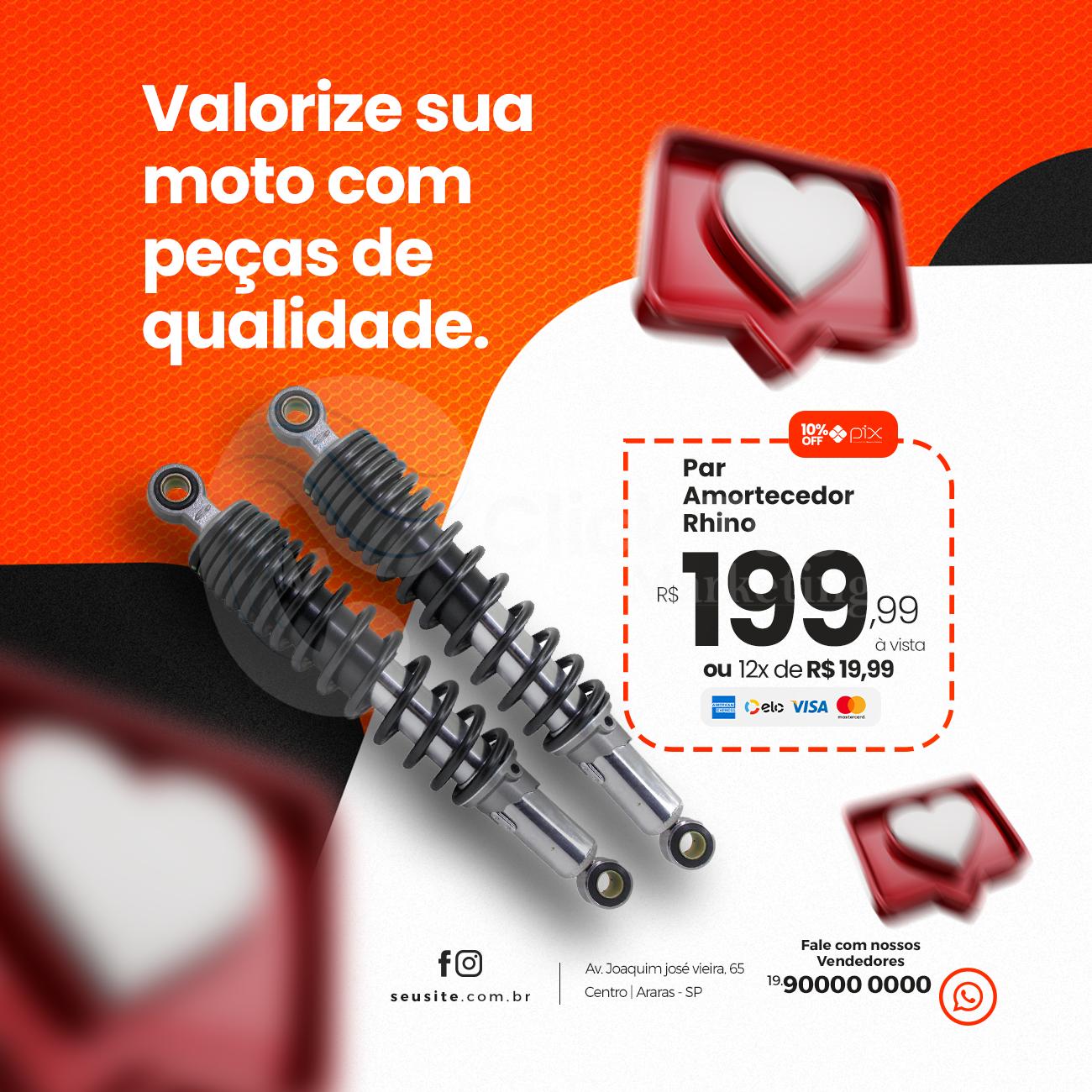 Valorize sua moto com peças de qualidade