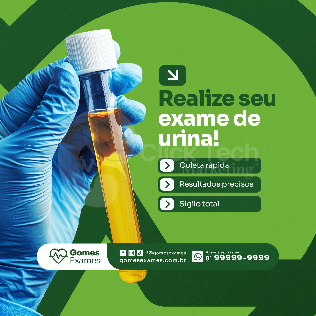 Realize seu exame de urina