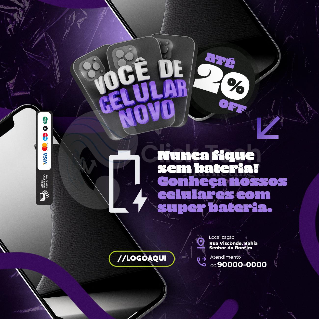 Você de celular novo