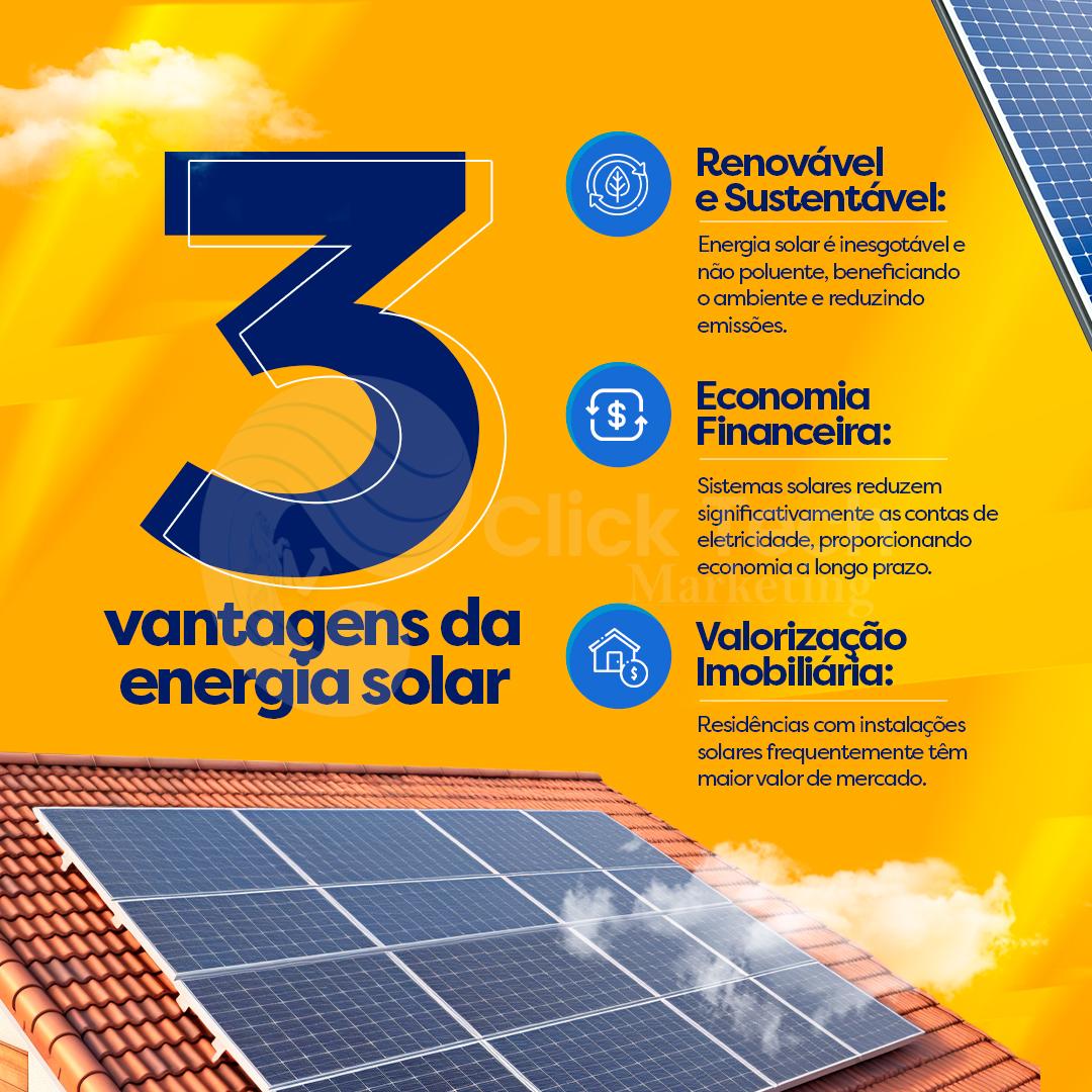 3 vantagens de energia solar