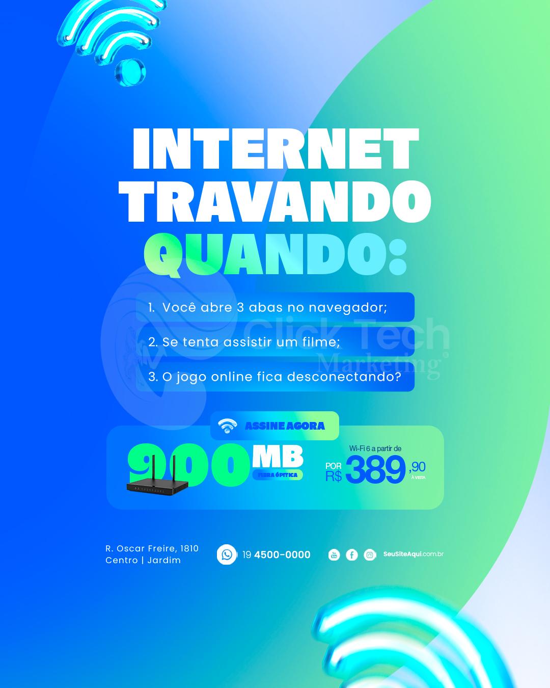 Internet travando