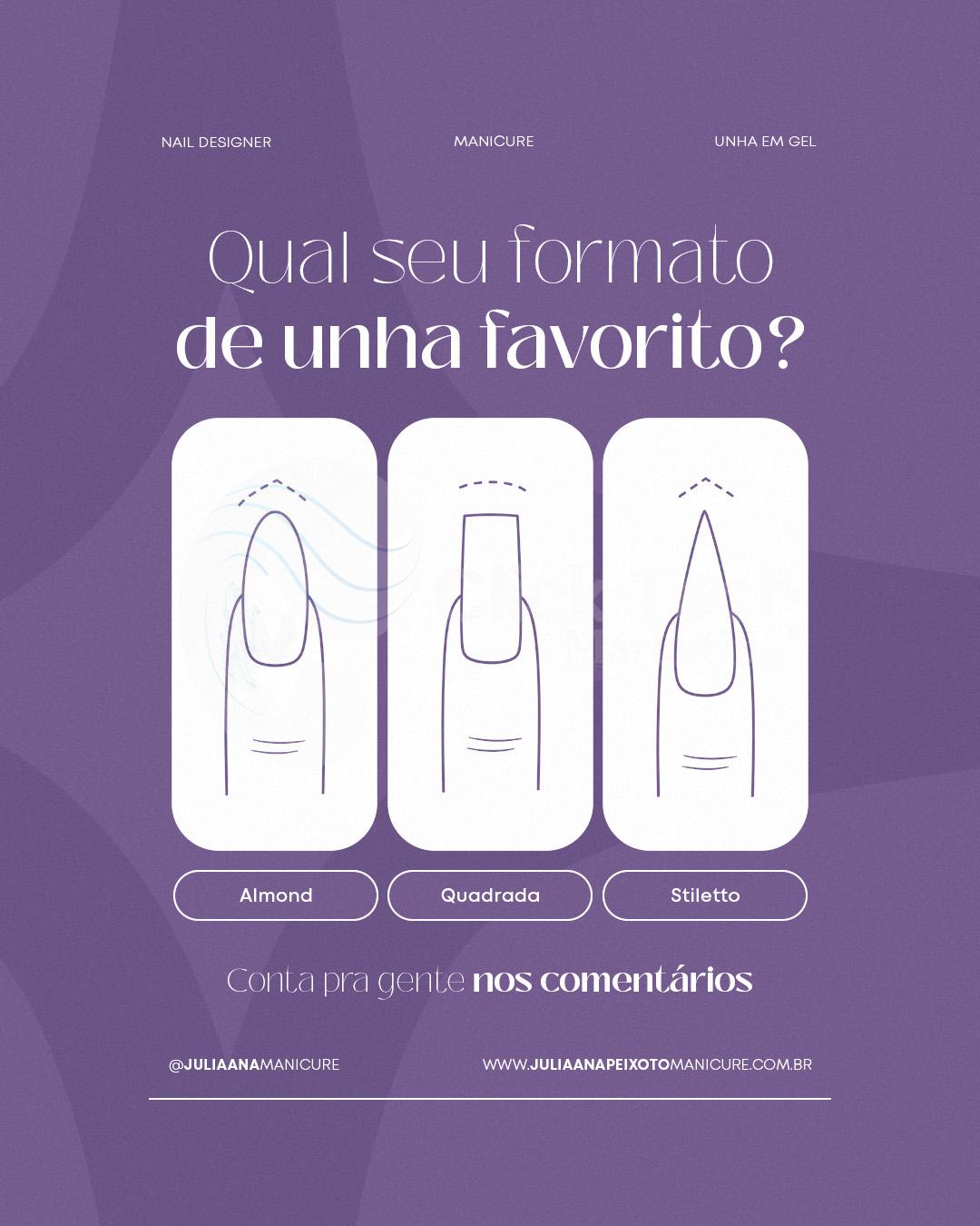 Qual seu formato de unha