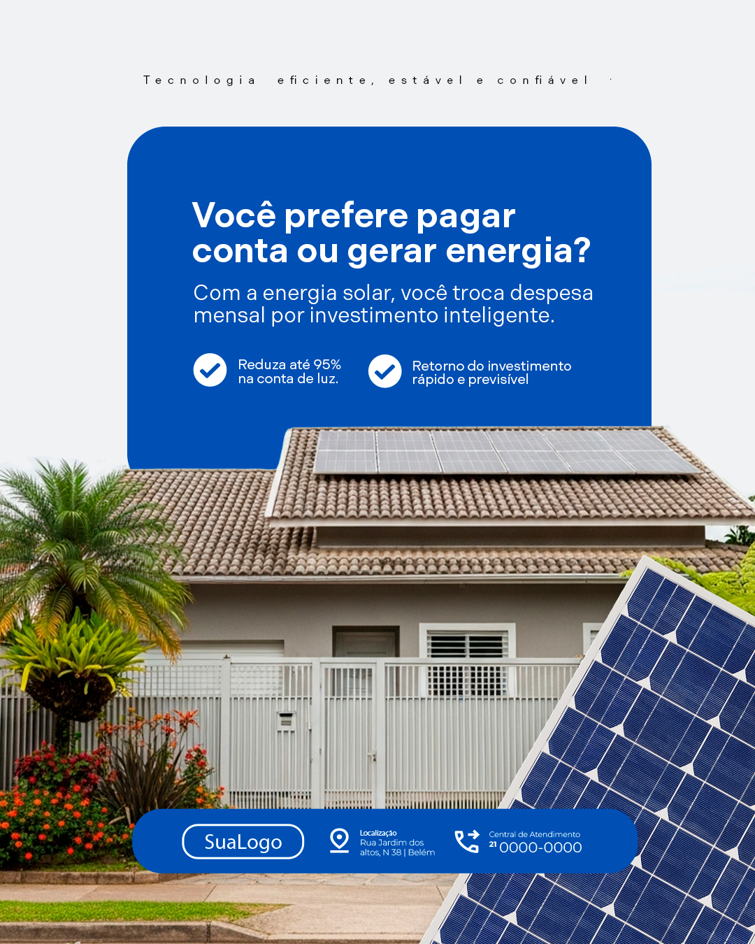 Energia solar você prefere pagar conta