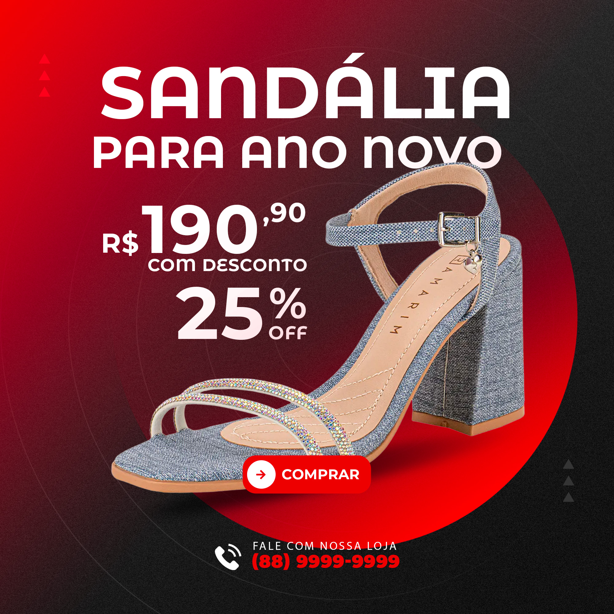 Sandália para ano novo