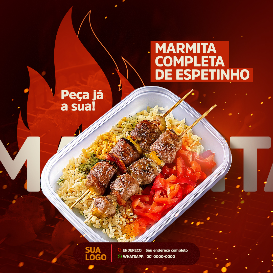 Marmita completa de espetinho