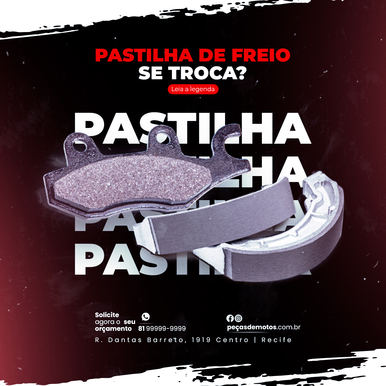Pastilha de freio se troca