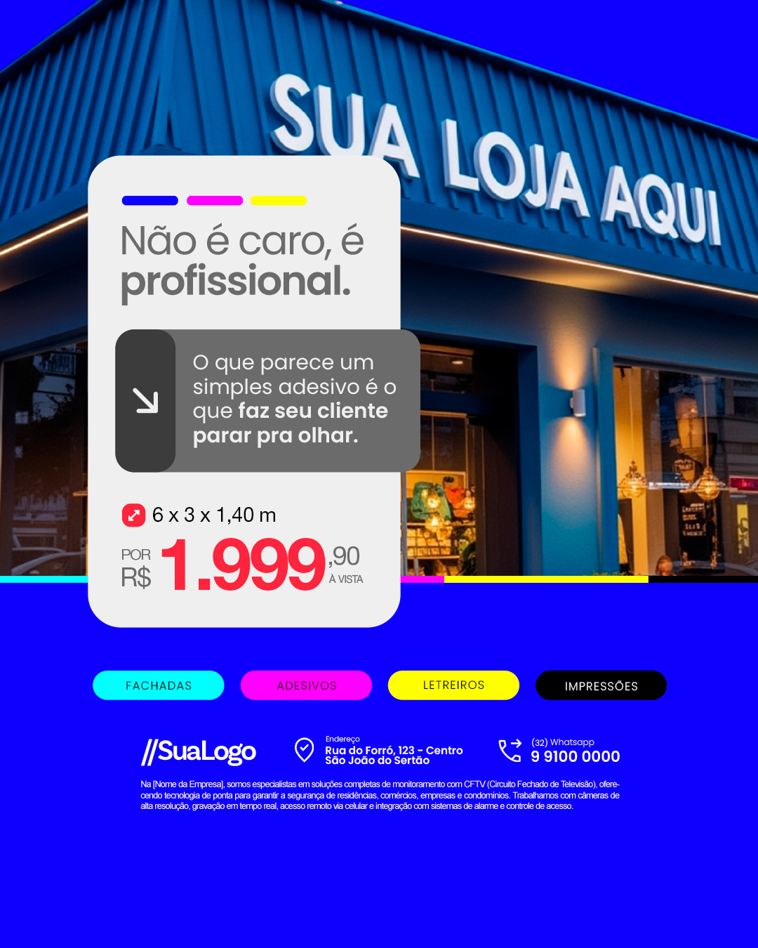 Não é caro é profissional