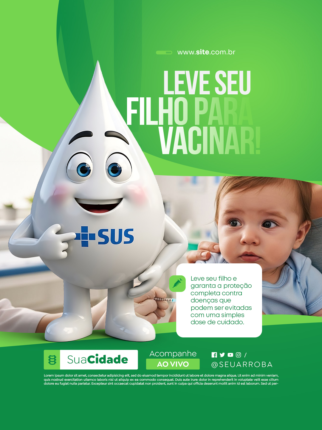 Leve seu filho para vacinar