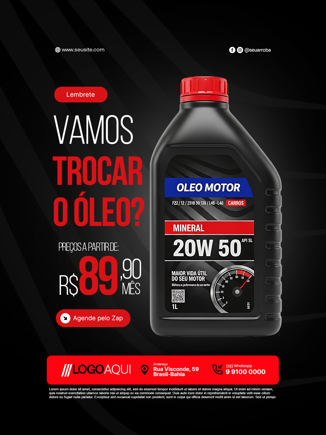 Vamos trocar o óleo