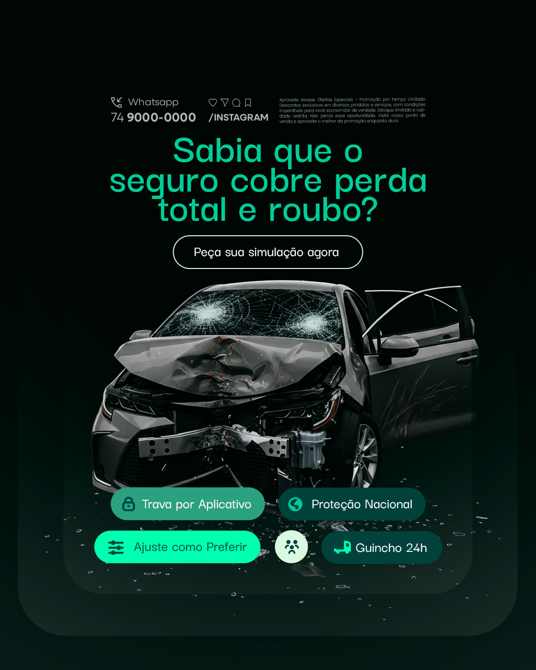 Sabia que o seguro cobre perda total e roubo