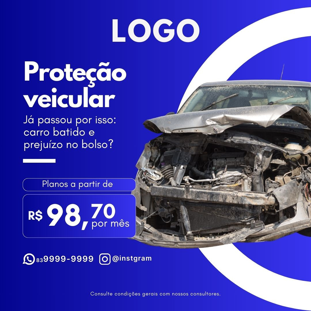 Post feed Proteção veicular carro batido